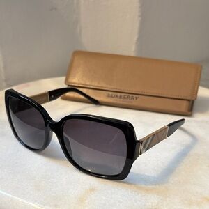 2000’s Burberry Black and Gold Sunglasses